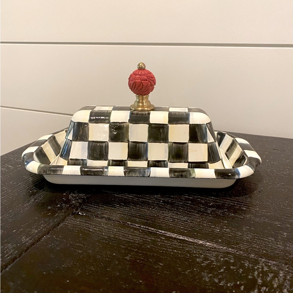 MacKenzie-Childs Courtly Check Butter Box